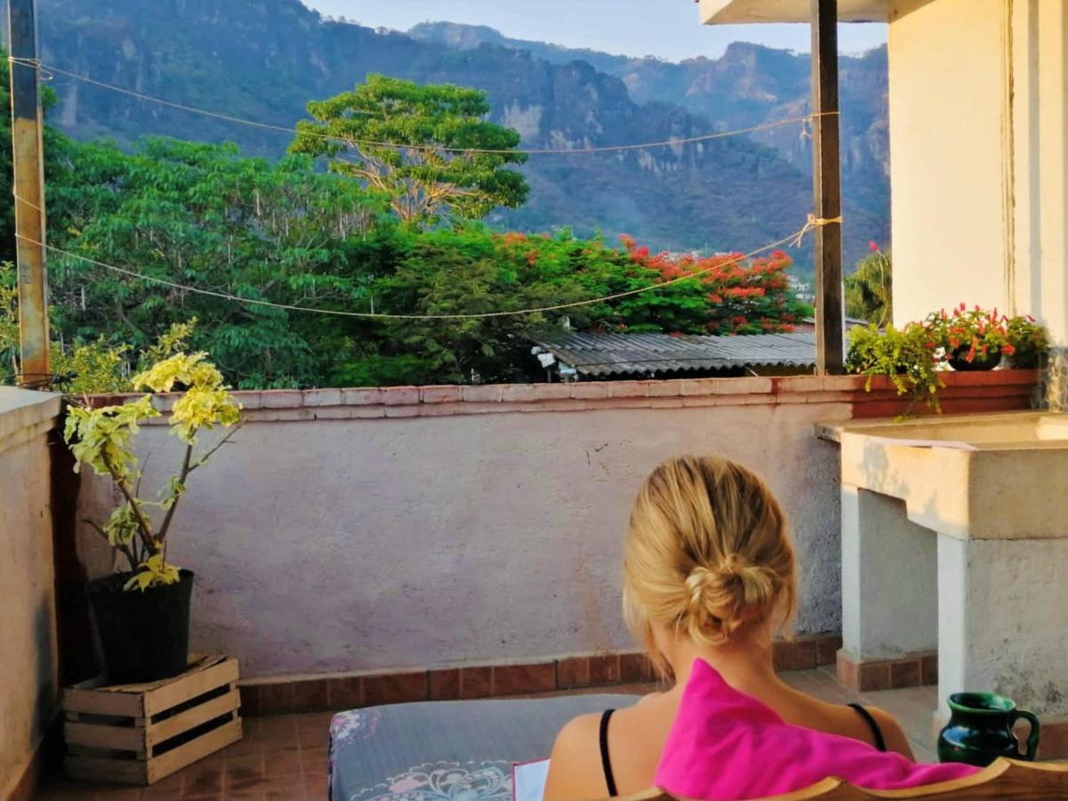 Mi Atardecer En Tepoz, Hostal Tepoztlan Bagian luar foto